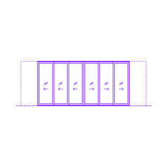 Buildings Sliding Doors Multi Slide Door Pocket 6 Panels Bi Part Laser Cut Svg File, Free Vectors File